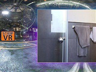 Emily loves her ANAL DILDO in the Space Craft Hanger via the Pleasure Portal on StripVR